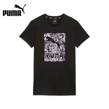 【PUMA】 訓練系列Script圖樣短袖T恤(F)_女性_52511401__歐規｜官方直營