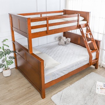 Boden-泰恩雙人&單人實木雙層床架/三人雙層床(上3.5尺單人+下5尺雙人)