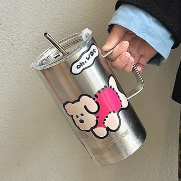 304不鏽鋼保溫杯 大容量冰霸杯 吸管杯 車用咖啡杯 高顏值 ins風 限定販售 6SG5
