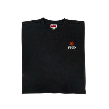 Kenzo Boke Flower 女款 刺繡花朵logo Oversize圓領短袖T恤(黑)