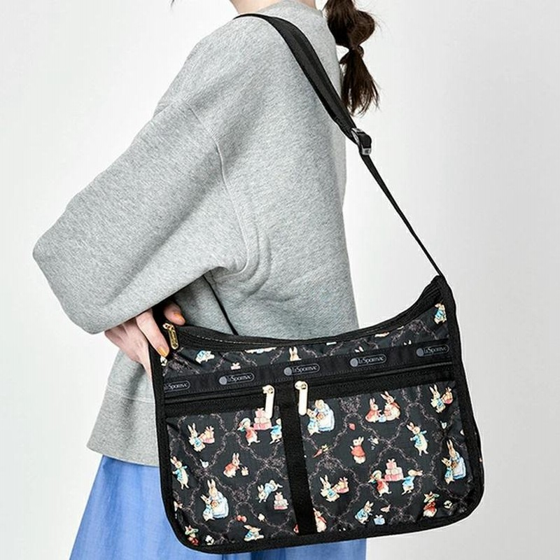 LeSportsac デラックスエブリデイバッグ ブラック, ブラック単色, M