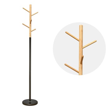 JP Kagu 工業風原木鐵管衣帽架