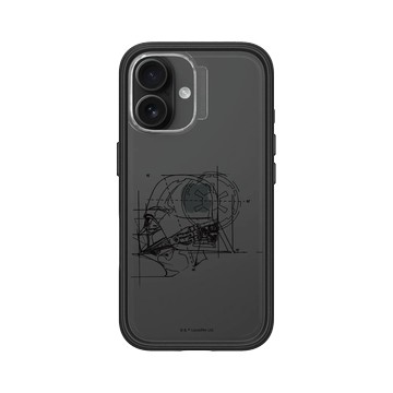 iPhone 16 Mod NX 黑 - 迪士尼-星際大戰 Star Wars - 黑武士-線稿風格