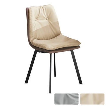 Boden-格力工業風皮革餐椅/單椅/休閒椅/洽談椅/商務椅(兩色可選)-47x50x88cm