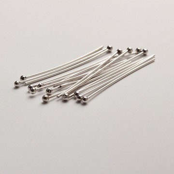 宏雲Hongyun-tl- (50pcs/份）- 14K包金配件 保色平頭針手工diy飾品圓頭針 色9字針串珠吊墜針