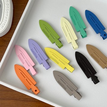 彩色無痕鴨嘴發夾女夏季側邊劉海碎發邊夾糖果色發卡頭發夾子頭飾