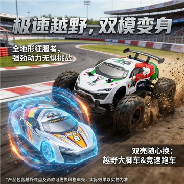 跨境專供2.4G兒童遙控車越野汽車玩具高速四驅攀爬車男孩玩具批發