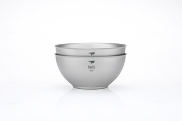 ├登山樂┤Keith鎧斯 純鈦輕量環保雙層碗(2入) 250ml Ti5351