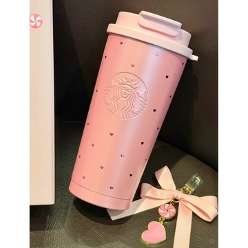 【中國限定】星巴克STARBUCKS情人節甜星噗噗鴨系列不銹鋼咖啡杯隨行杯