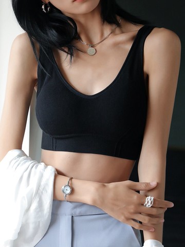 新款v領美背小背心女夏季打底內搭短款外穿上衣潮設計感小眾