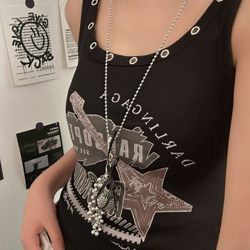 【台灣公司 可打統編】免運 韓國博主同款金屬魚籃吊墜項鏈斜跨包包掛件流蘇小眾設計項飾飾品 可開發票 全館五折 工廠現貨直銷 新品特價 z9211