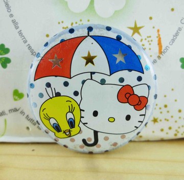 【震撼精品百貨】Hello Kitty 凱蒂貓~KITTY別針-圓形造型-雨傘