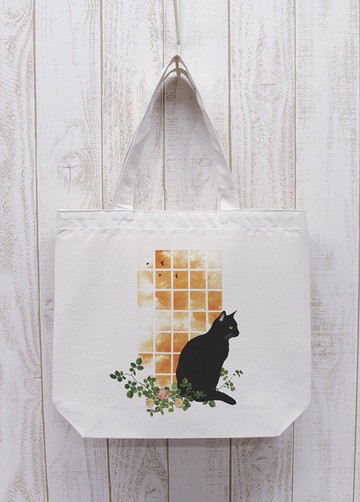 站立黑貓窗口 SUNSET Outing Tote 自然色 / R030-BT-NA