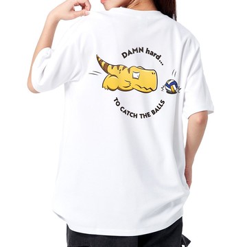 立體機能棉T- 短手呆腦獸(背印款) - 排球 MIT機能服 排球衣 棉T