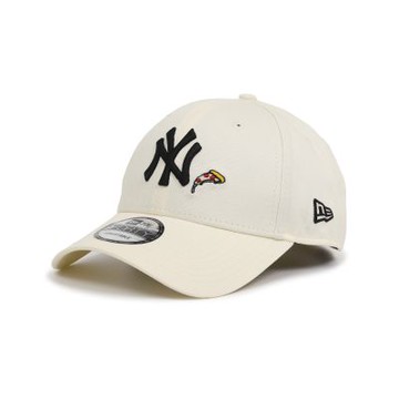 New Era 棒球帽 940 MLB Pizza Basic Yankees 紐約洋基 米白 帽子 老帽 NY NE70917406