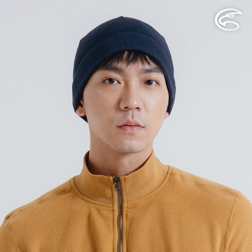 ADISI OceanPure溫控消臭抗靜電保暖扁帽 AH24115 深丈青 (F)｜刷毛 快乾 抑菌 海洋紗 環保紗