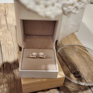 【焦糖小姐 Ms caramelo】925純銀 鋯石&貝珠 耳環