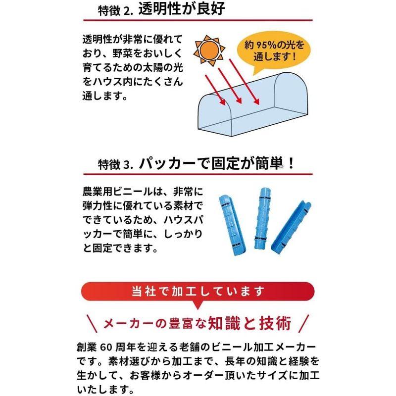 daim 日本製 屋根用 ハウスビニール 厚み0.1mm 幅570cm 長さ18m 2.5間×8間用 無滴透明 中継加工 ビニール温室 温室