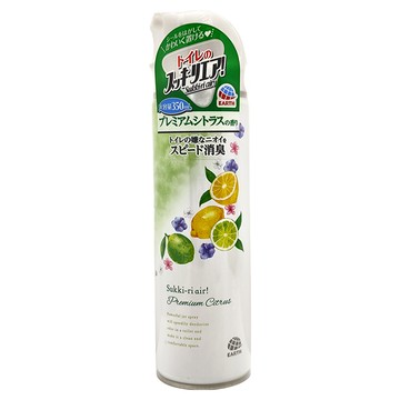 EARTH 地球製藥 Sukki-ri 浴廁除臭抑菌芳香噴霧 清新柑橘香  350ml  1罐