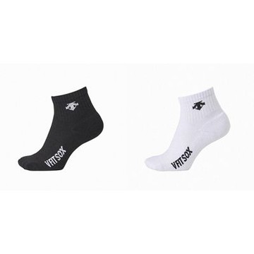 【DESCENTE】V-FIT SUPER SHORT SOCKS 男士 運動襪(黑色/白色)