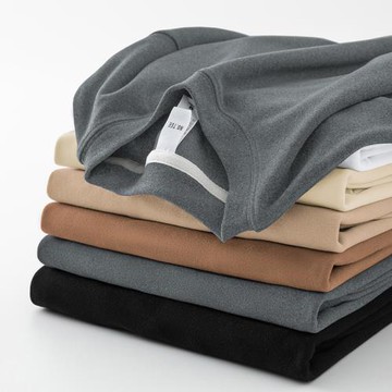 重磅德絨長袖t恤男秋冬季加絨保暖純色打底衫雙面絨內搭秋衣小衫