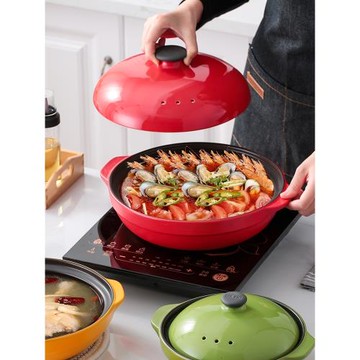 淺口砂鍋電磁爐專用適用耐高溫沙鍋燉鍋煲湯熬湯陶瓷鍋煲家用商用