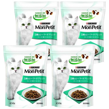 MonPetit 貓倍麗 成貓 乾飼料  450g  4包  鮪魚 + 鰹魚 + 鯛魚 + 蝦 + 蟹