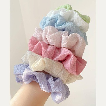大腸髮圈 F106 春天色少女心髮圈紮頭髮繩甜美百搭布藝 頭繩 網紅ins頭飾大腸髮圈