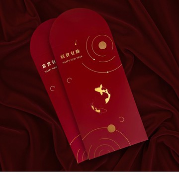 【2025 富貴有餘 新年紅包】絨膜燙金紅包袋 一組6入