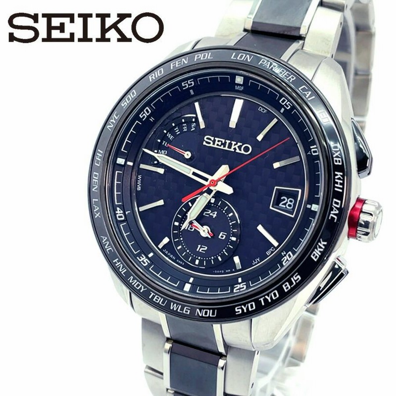 送料無料 SEIKO セイコー ブライツ BRIGHTZ 電波ソーラー ワールド 