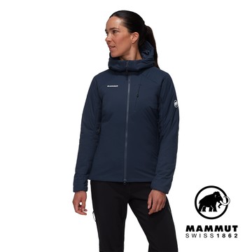 【Mammut 長毛象】Rime IN Flex Hooded Jacket W 保暖化纖連帽外套 海洋藍 女款 #1013-02141