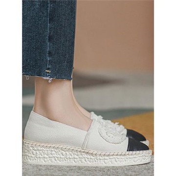 小香風厚底漁夫鞋女2026新款春夏季休閑一腳蹬透氣單鞋懶人樂福鞋