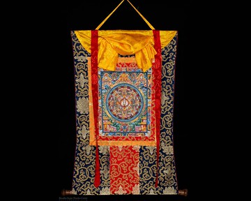 尼泊爾手工制作的烏瑪薩拉曼達拉唐卡畫