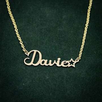 訂製款 - 點綴小星星的客製化名字項鍊