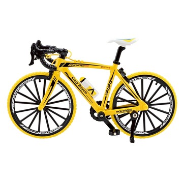〖樂多〗鋅合金腳踏車-黃色｜1/8微縮模型 合金車 生日禮物 擬真模型車 玩具小汽車｜4711664080159
