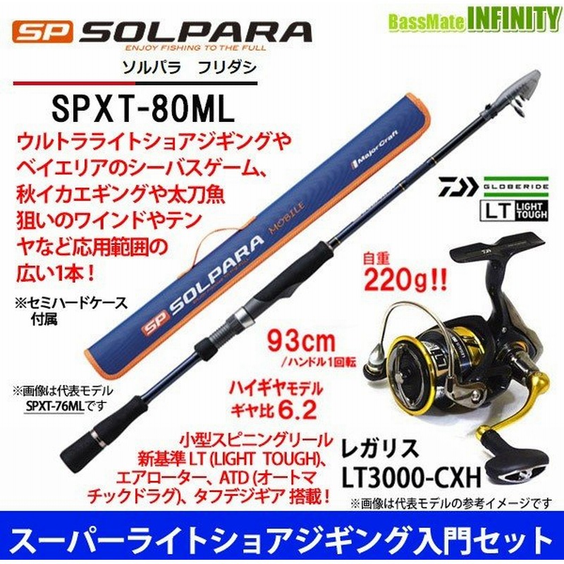 スーパーライトショアジギング入門セット メジャークラフト ソルパラ Spxt 80ml ダイワ 18 レガリス Lt3000 Cxh 通販 Lineポイント最大0 5 Get Lineショッピング