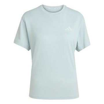 Adidas 排汗短袖上衣 女裝 涼感 反光 藍綠【運動世界】JZ5118