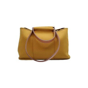 【二手精品 9.8成新】Hermès 愛馬仕黃色手拿側背包 編號L222
