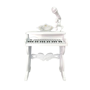 PLAYFUL TOYS 頑玩具 鋼琴組 附麥克風  67cm  白色  1組
