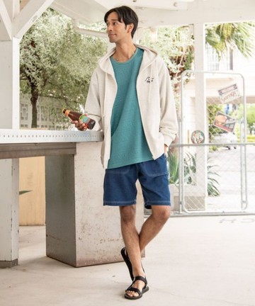 【熱門預購】阿囉哈印花連帽外套 (2色) 4CA-6108