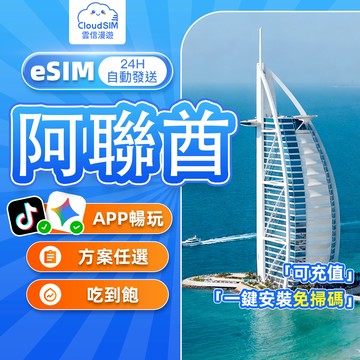 【雲信漫遊】阿聯酋eSIM｜24H自動發貨 阿聯酋 杜拜 杜拜esim卡 esim阿聯酋 阿布達比網路卡
