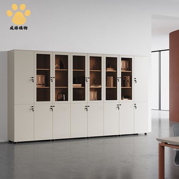 文件櫃 資料櫃 儲物櫃 員工帶鎖收納櫃 木質書櫃 辦公室 置物櫃 辦公櫃子OO9/16