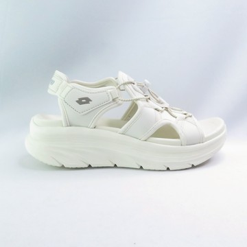 LOTTO LT5AWS9341 厚底輕量涼鞋 女款 運動涼鞋 美型增高厚底 米白【iSport愛運動】