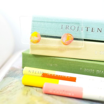 節氣 夏至 手繪貼耳耳環 耳針/耳夾