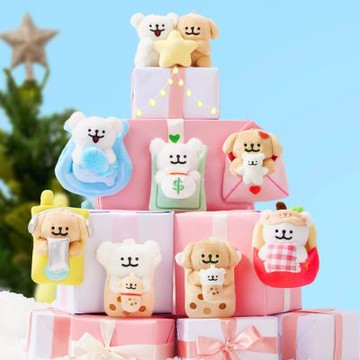 Maltese線條小狗 好運兜兜系列毛绒盲袋(6入盒裝)