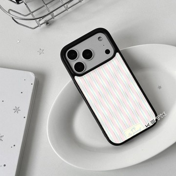 ✨iPhone手機殼✨ins條紋勵志適用iPhone17黑邊16promax手機殼蘋果16puls新款小