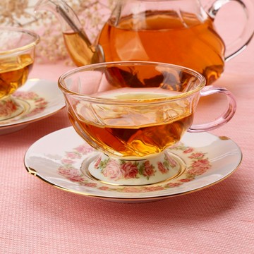晶豔玫瑰花茶杯碟(160ml)