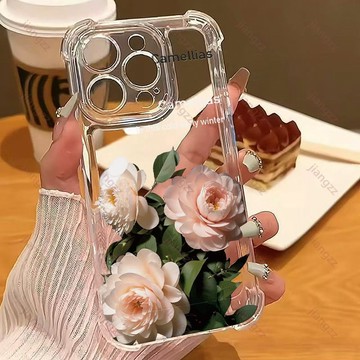 隔日達✈️復古粉色花朵 全包四角防摔手機殼iPhone17Pro max18 16 15 14plus 13 12Pro
