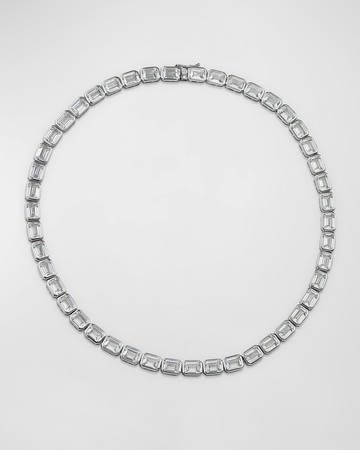 Emerald Cubic Zirconia Bezel-Set Necklace