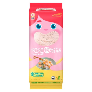 日正食品 哇哇輕粉絲 晶透白 口感滑順耐煮 添加綠豆澱粉 小包裝設計  200g  1包